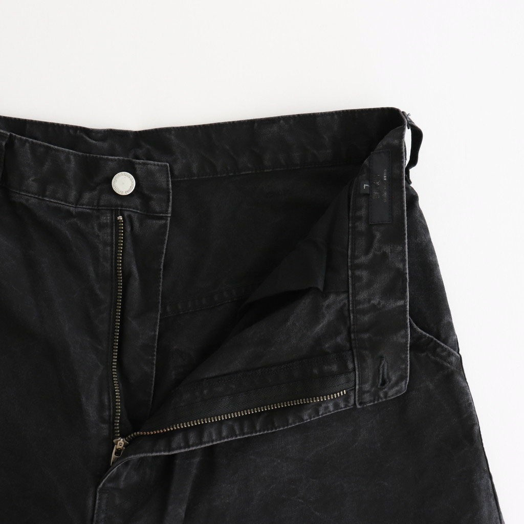 綿オックス 製品加工ワイドパンツ #BLACK [HP-P008-051]