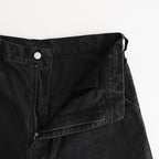 綿オックス 製品加工ワイドパンツ #BLACK [HP-P008-051]