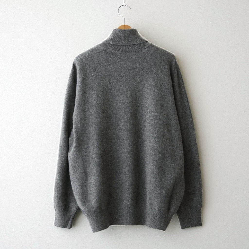 EXTRA FINE WOOL KNIT TURTLE NECK LS #GREY [ST.1635]