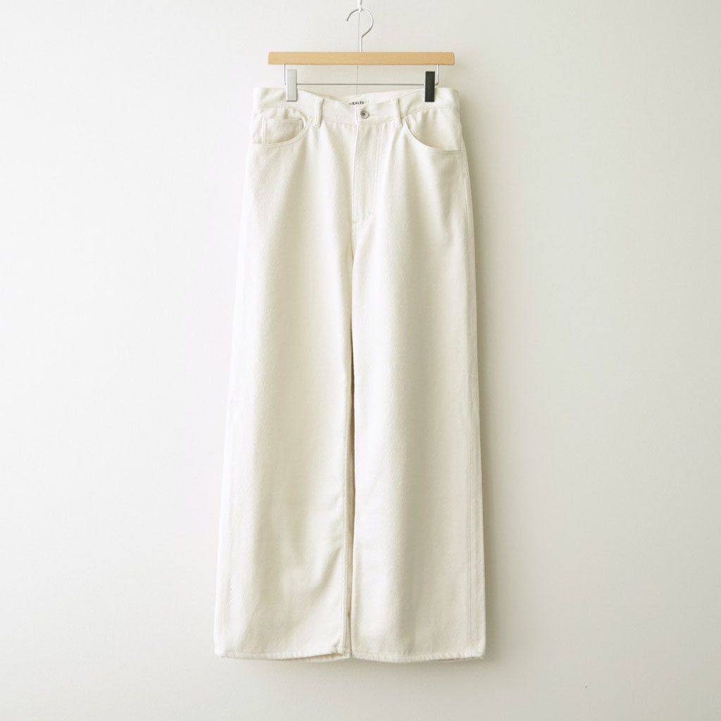 SILK NEP DENIM 5P WIDE PANTS #IVORY WHITE [A26AP02SD]
