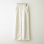 SILK NEP DENIM 5P WIDE PANTS #IVORY WHITE [A26AP02SD]