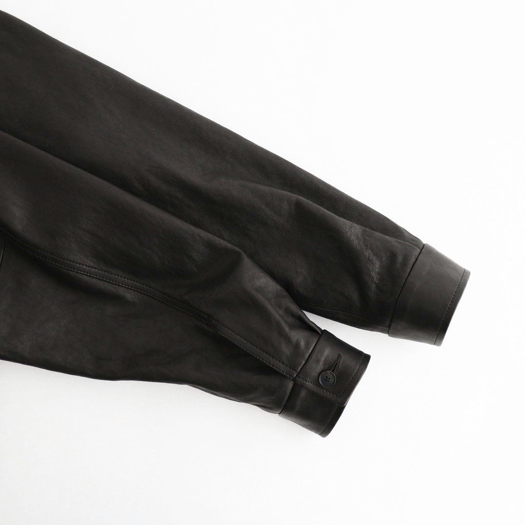TEXTURED LAMB LEATHER BLOUSON #BLACK [A26AB01BL]