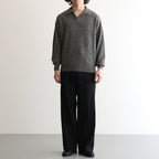 CASHMERE NEP KNIT POLO #MIX GRAY [A26AP02NE]