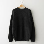 BRUSHED SUPER KID MOHAIR KNIT P/O #INK BLACK [A25AP02KM]