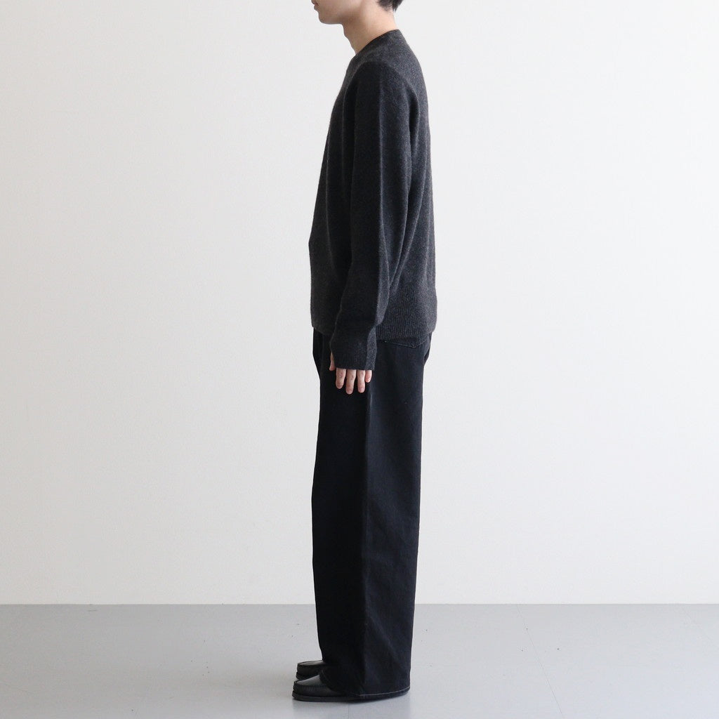 Cashmere Wholegarment Crewneck Sweater #CHARCOAL [YK25FW01116S]