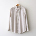 COTTON SILK STRIPE SHIRT #RED BROWN STRIPE [A26AS03CS]