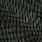 BATONER ウール梳毛片畔 ブリーチ加工 セーター #BLACK [HR-N001-051]