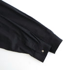 COTTON SILK OVERSIZED REGULAR COLLAR SHIRT #BLACK [ST.1492]
