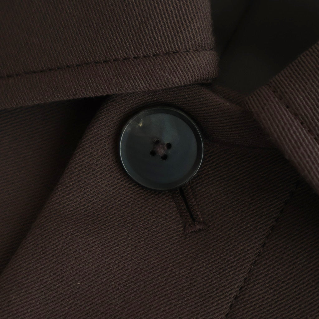 TWISTED DOUBLE CLOTH COAT #DARK BROWN [A25AC02WD]