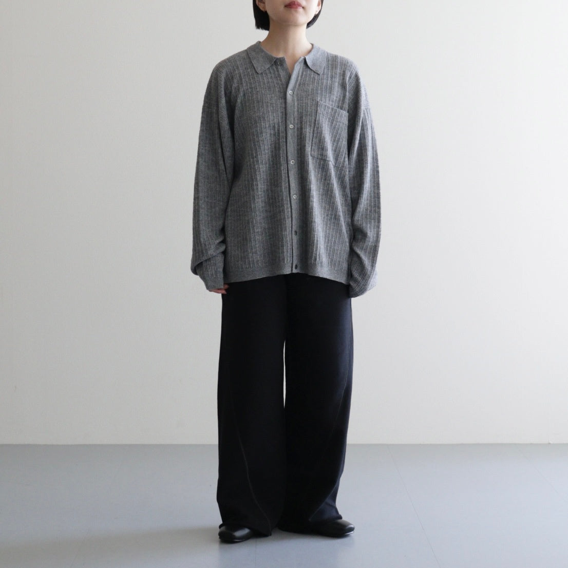 Crepe Knit Shirt #GRAY [2601-006] - ciacura 三重県四日市市の