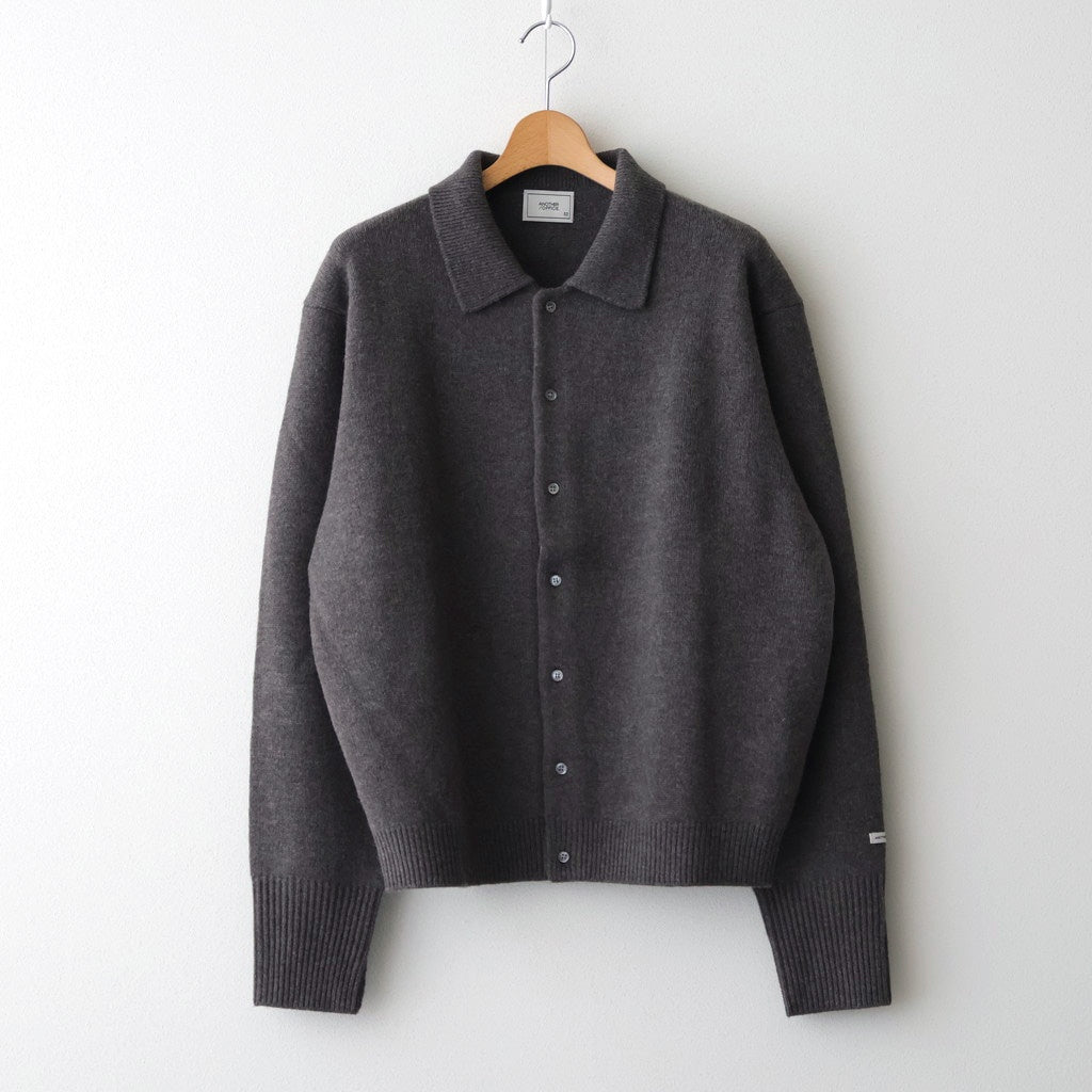 Scape Polo Wool Cardigan #Mole [AOEFKN011]