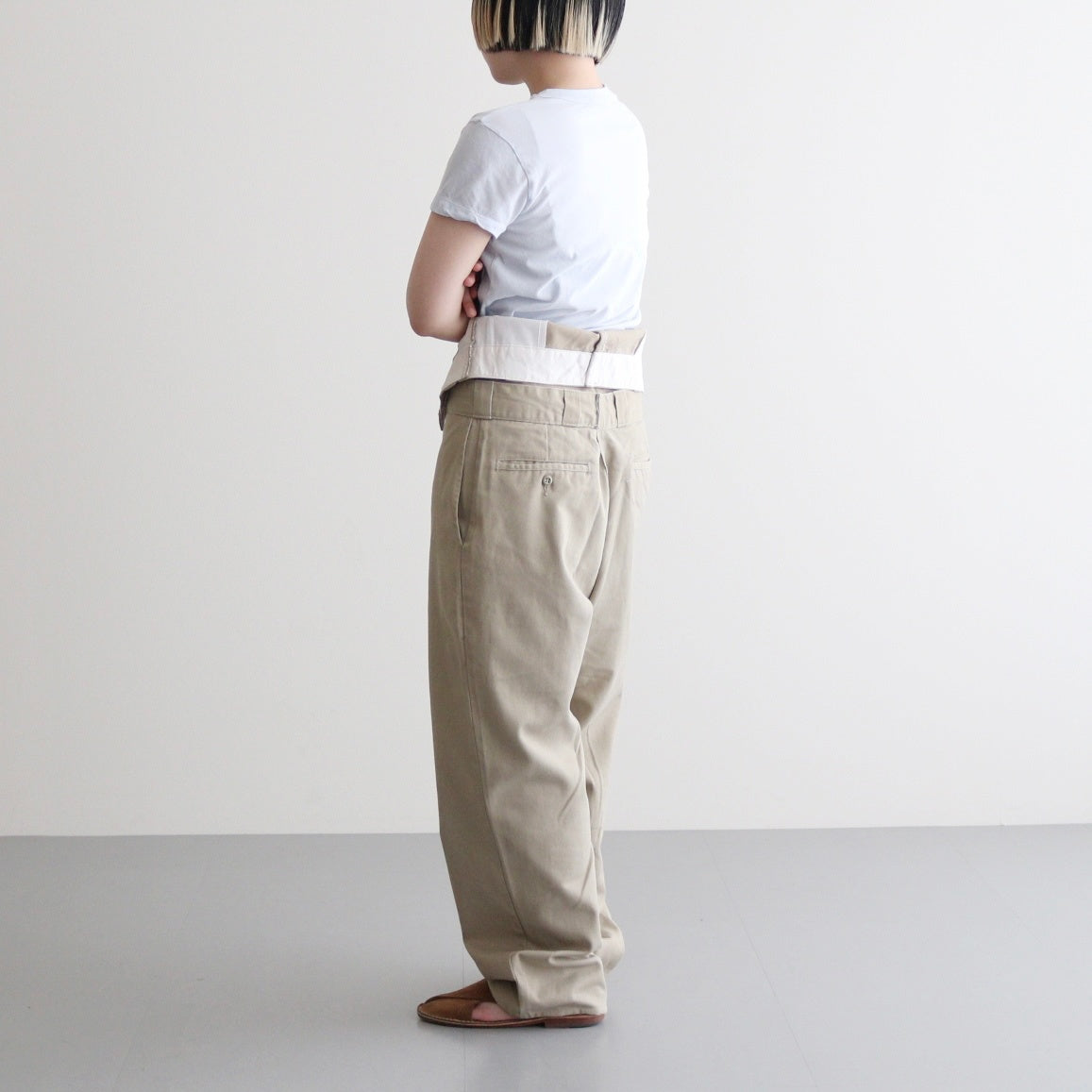 W WAIST CHINO PT #BEIGE A [Q25A-T064]