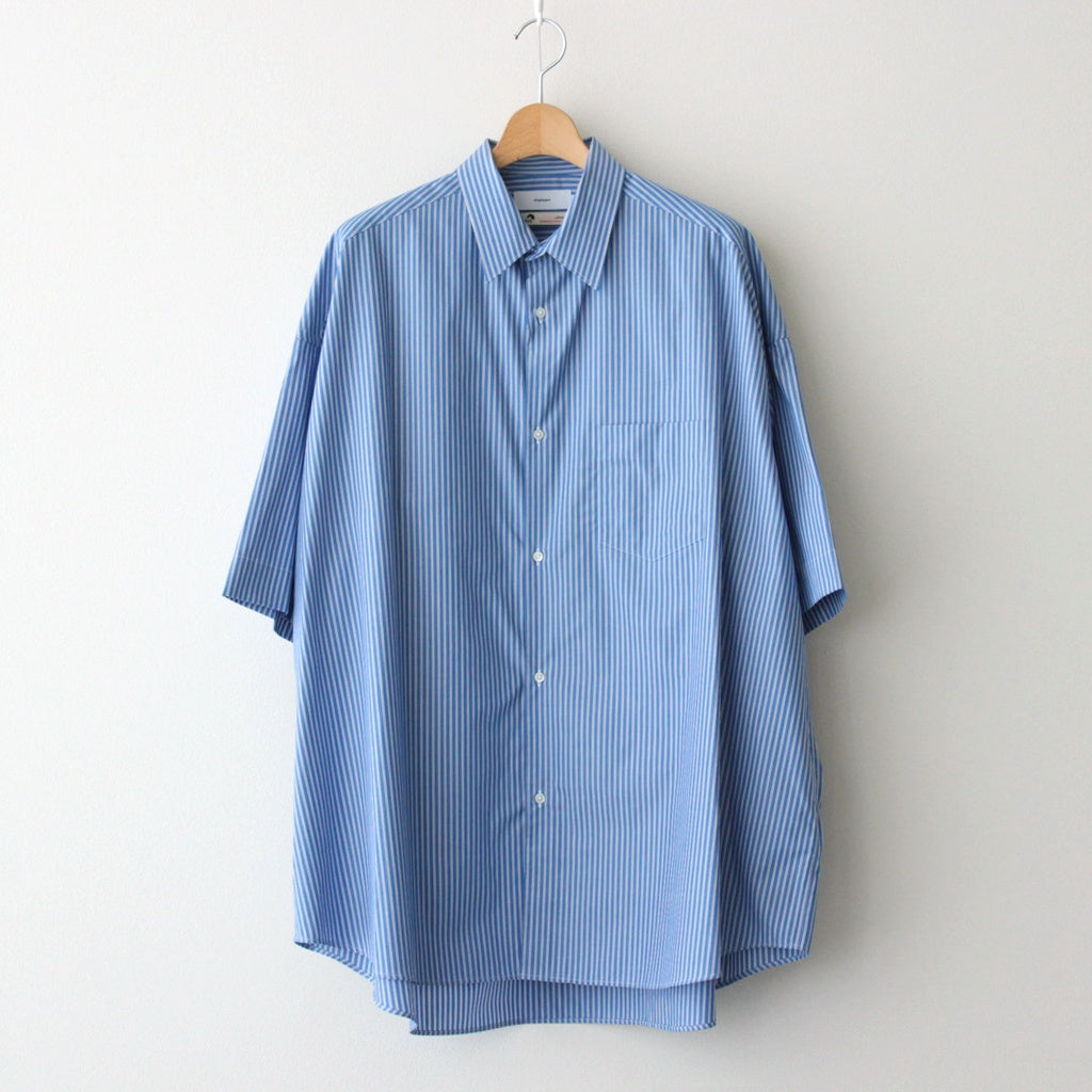 SIDOGRAS S/S Oversized Regular Collar Shirt #BLUE STRIPE [GM252-50012]