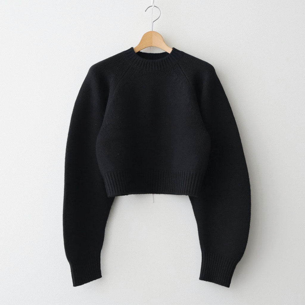 Wool 100% Raglan Knit #BLK [12520520]