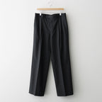 ULTRA FINE TROPICAL WOOL TWO-TUCK SLACKS #TOP CHARCOAL [A26SP02MT]