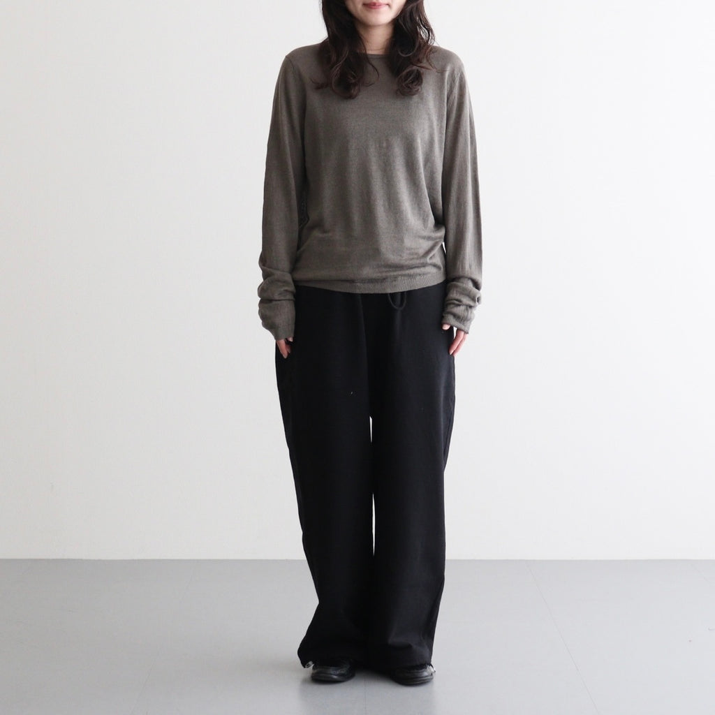 LINEN 14G Pull Over #GREY KHAKI [I26SS-K3]