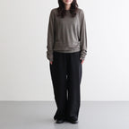 LINEN 14G Pull Over #GREY KHAKI [I26SS-K3]