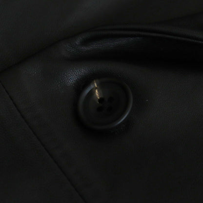 LEATHER DOUBLE BRESTED JACKET #BLACK [ST.920]