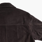 COW SUEDE ZIP SHORT JACKET #DARK BROWN [ST.1217]