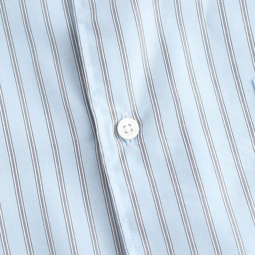 SIDOGRAS S/S Oversized Regular Collar Shirt #SAX STRIPE [GM262-50029]