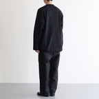 綿サテンイージーパンツ #BLACK [HP-P013-051]