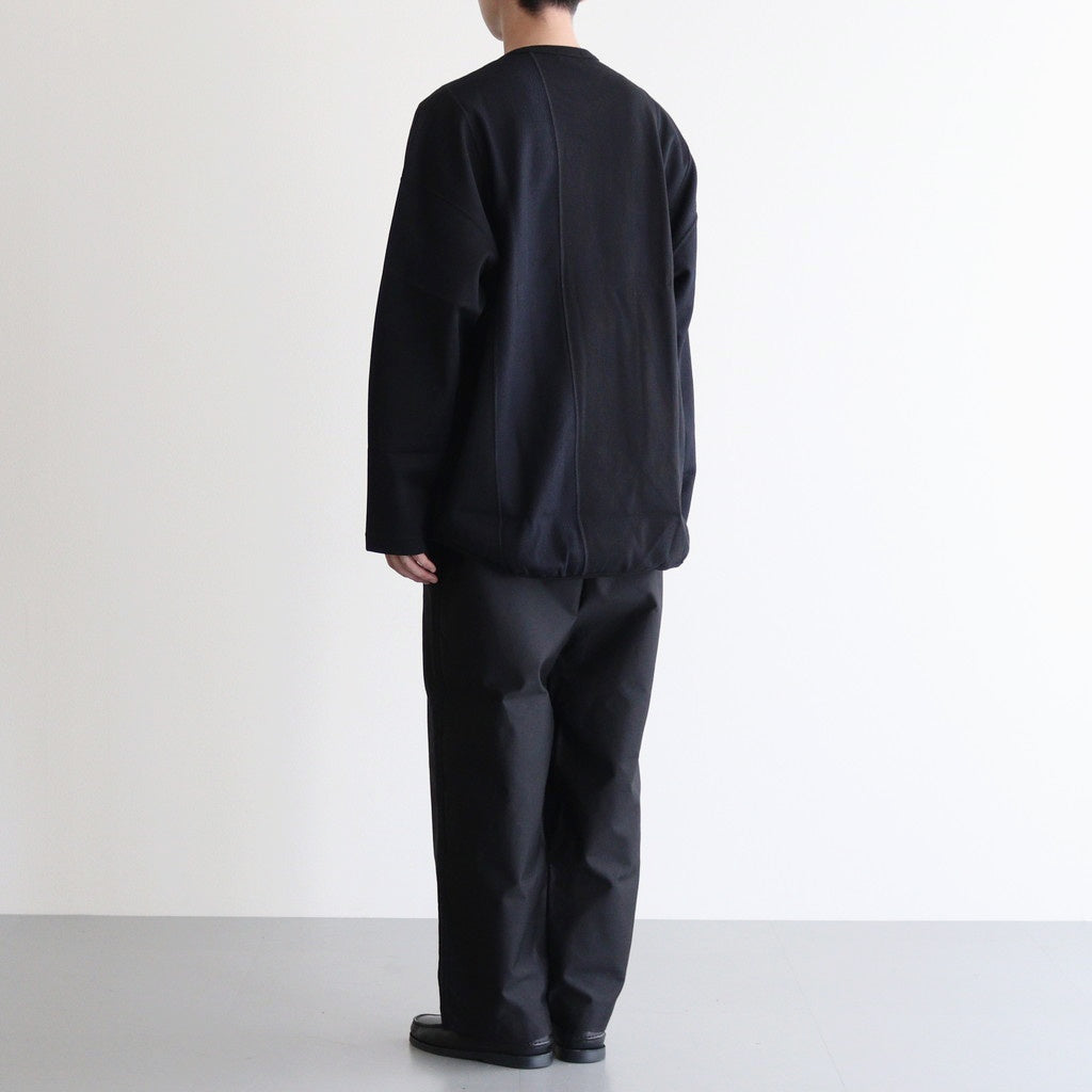 綿サテンイージーパンツ #BLACK [HP-P013-051]
