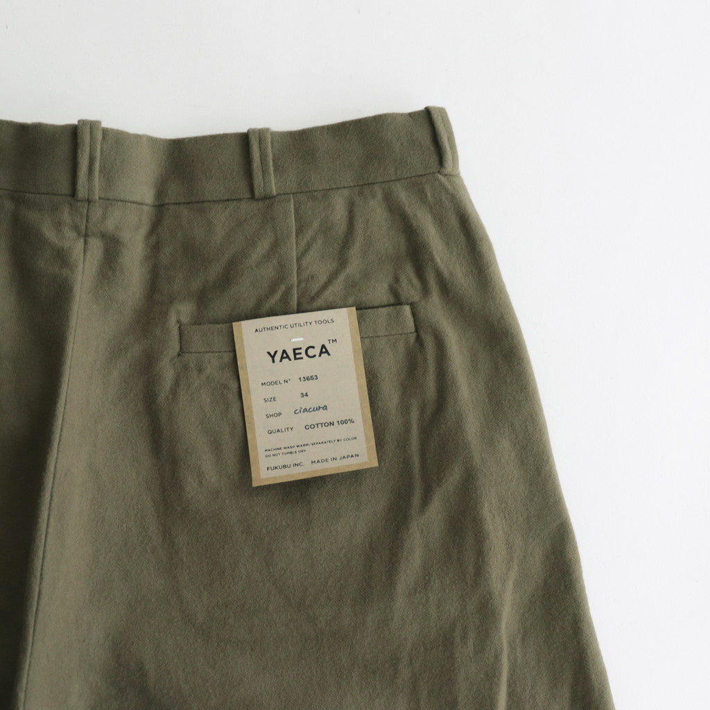 CHINO CLOTH PANTS WIDE #olive [13653]