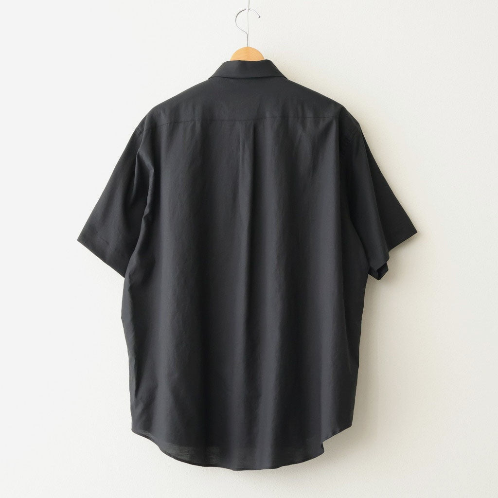 COTTON SILK OVERSIZED SS SHIRT #BLACK [ST.1498]