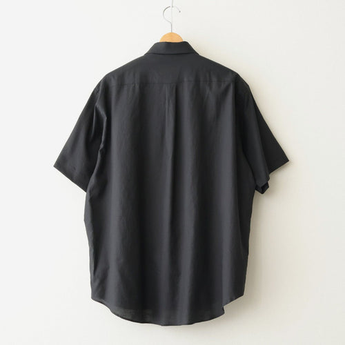 COTTON SILK OVERSIZED SS SHIRT #BLACK [ST.1498]