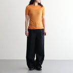 SUPER HIGH GAUGE SHEER RIB TEE #ORANGE [A00T03HF]