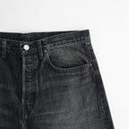 ROUND DENIM PANTS #BLACK [ST.1572]