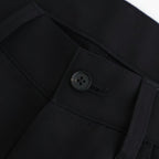 DOUBLE WEAVE COTTON ONE TUCK WIDE PANTS #BLACK [ST.1398]