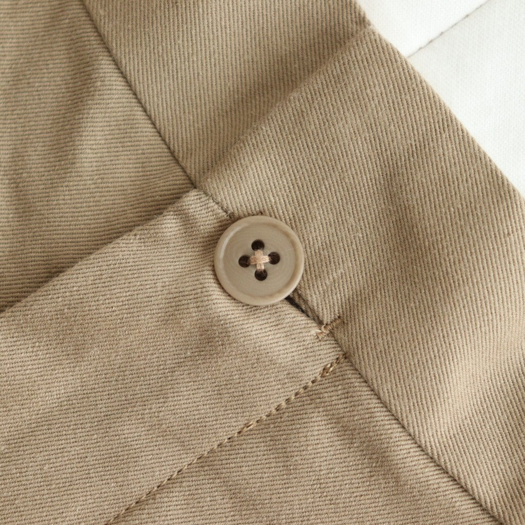 CHINO CLOTH PANTS TWO TUCK STRAIGHT #khaki [15606] - ciacura 三重