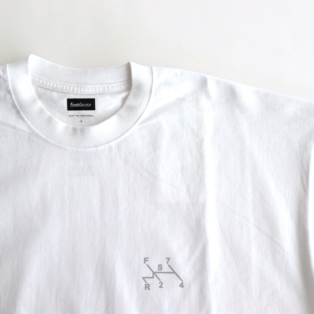 CORPORATE PRINTED S/S TEE “GEAR” #WHITE [FSC243-70116]