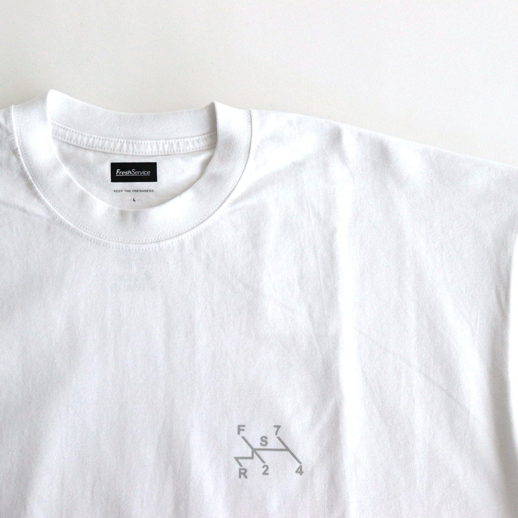 CORPORATE PRINTED S/S TEE ”GEAR” #WHITE [FSC243-70116]