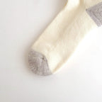 COARSE RIBBED OLDSCHOOL CREW SOCKS #BORDEAUX/YELLOW [R1255-SS26]