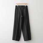 WOOL TROPICAL 3PLEATED WIDE-LEG TROUSERS #CARBON BLACK [YK25SS0898P]