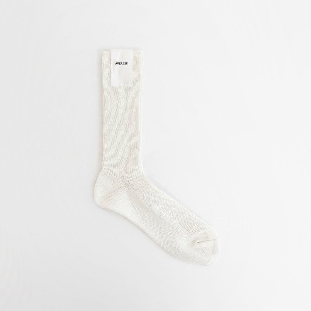 COTTON LOW GAUGE SOCKS #WHITE [A26SS03SX-M]