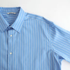 COTTON SILK STRIPE SHIRT #SAX BLUE STRIPE [A26SS01CS]
