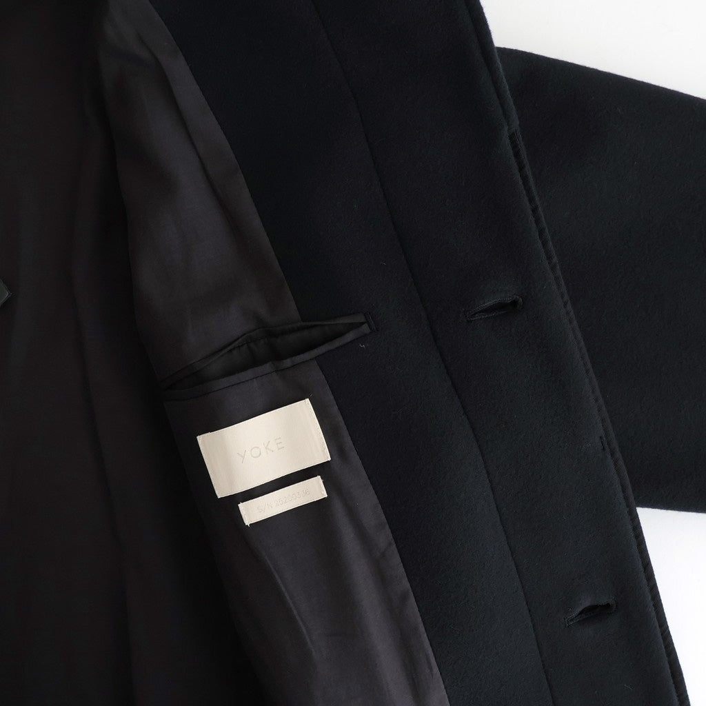 Melton Big Balmaccan Coat #BLACK [YK25FW01033C]