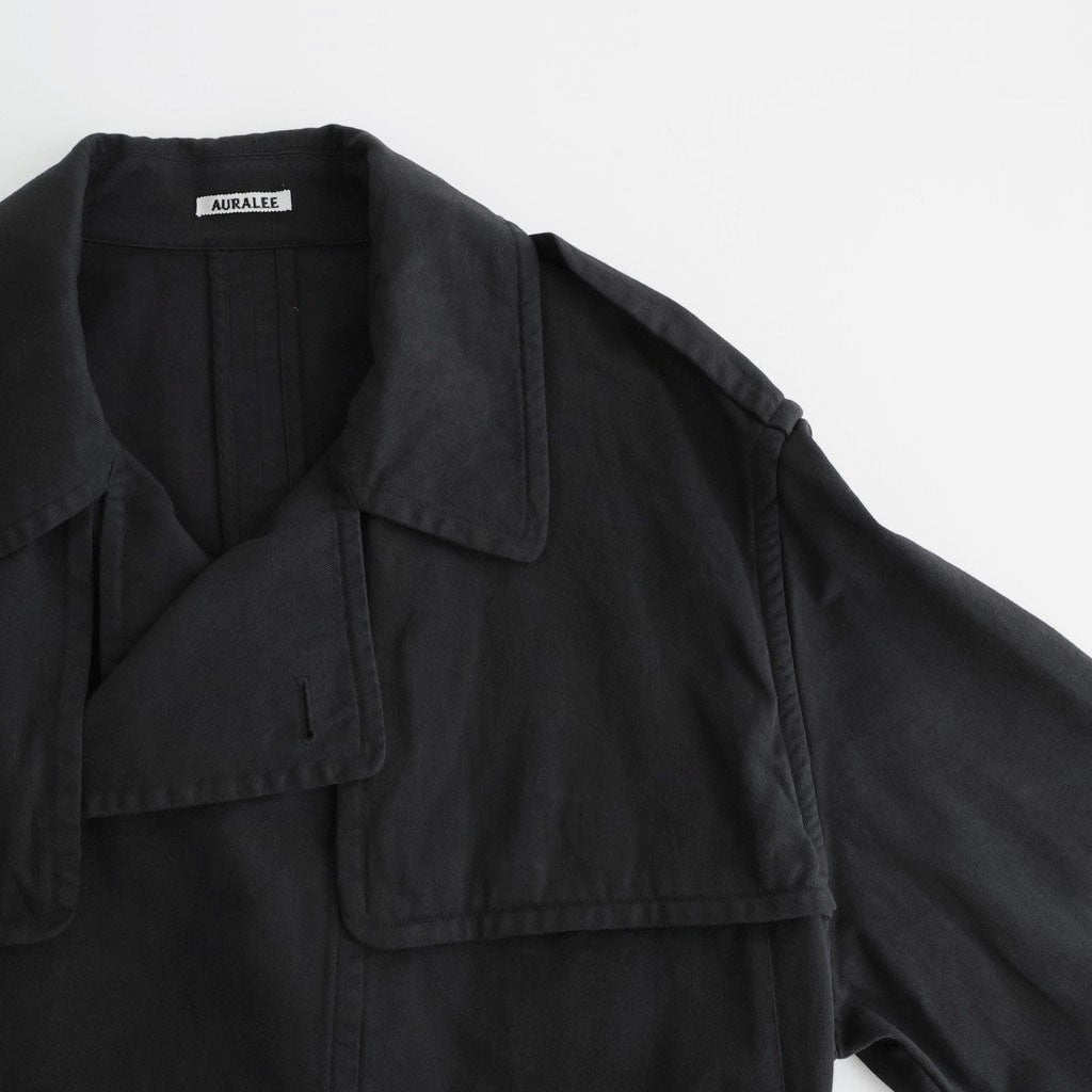 GARMENT-DYED TEXTURED CHINO COAT #BLACK [A26SC01MC]