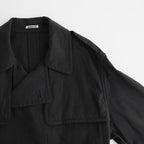 GARMENT-DYED TEXTURED CHINO COAT #BLACK [A26SC01MC]