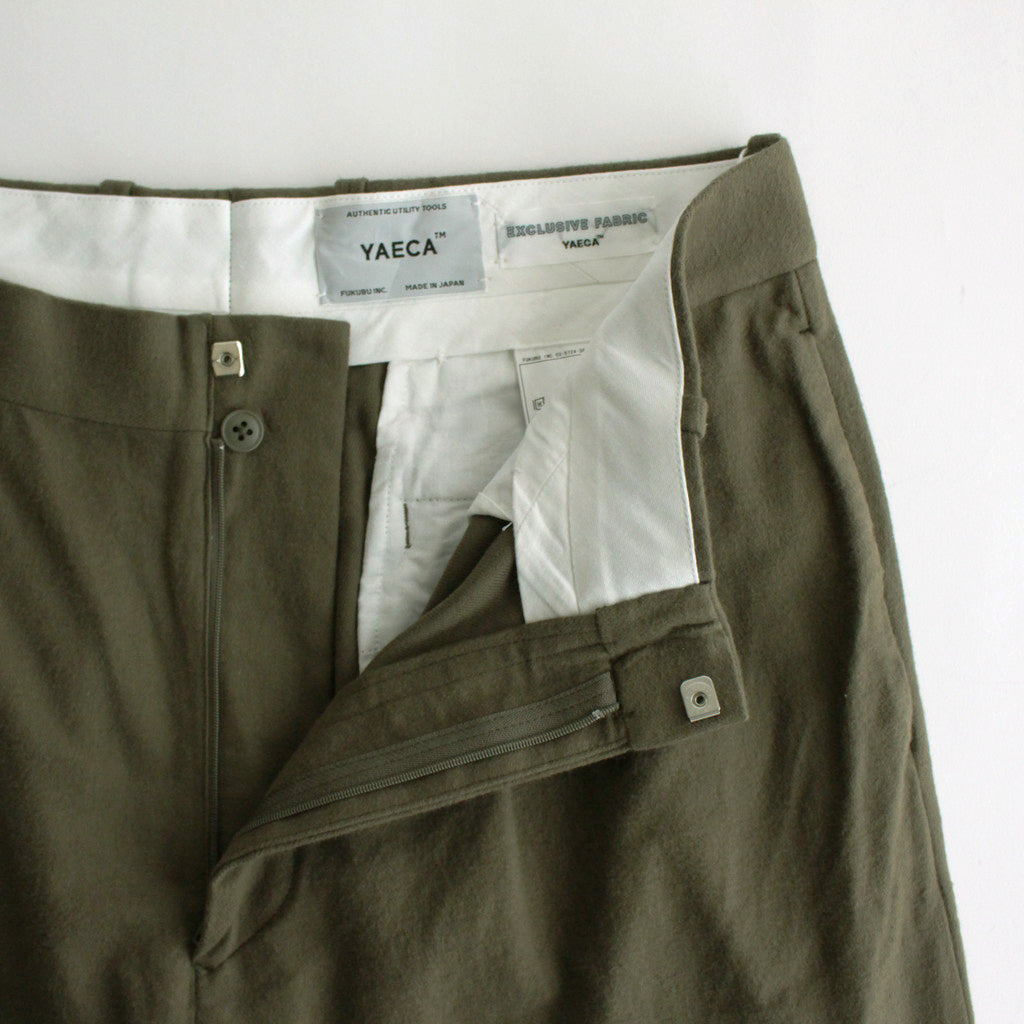 CHINO CLOTH PANTS TUCK STRAIGHT #olive [13659]