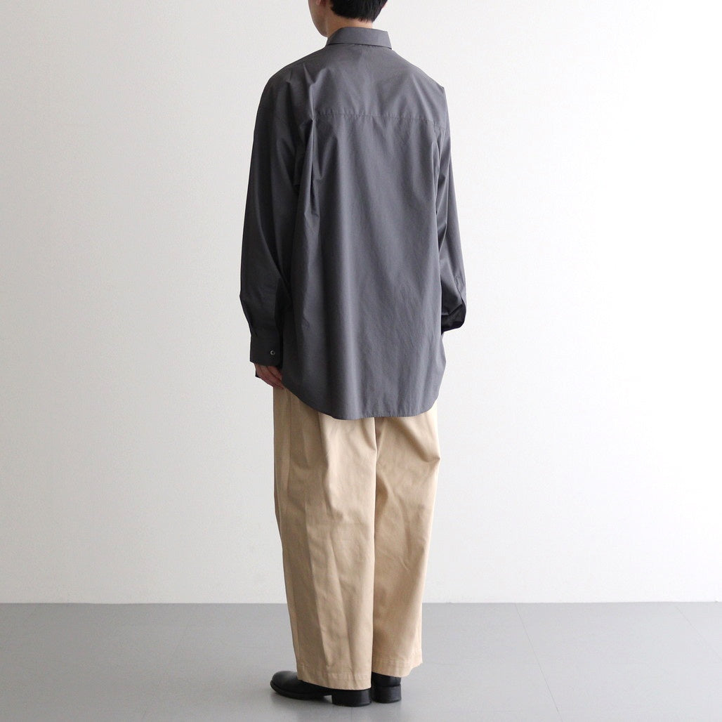 Broad L/S Oversized Regular Collar Shirt #C.GRAY [GM251-50001B]