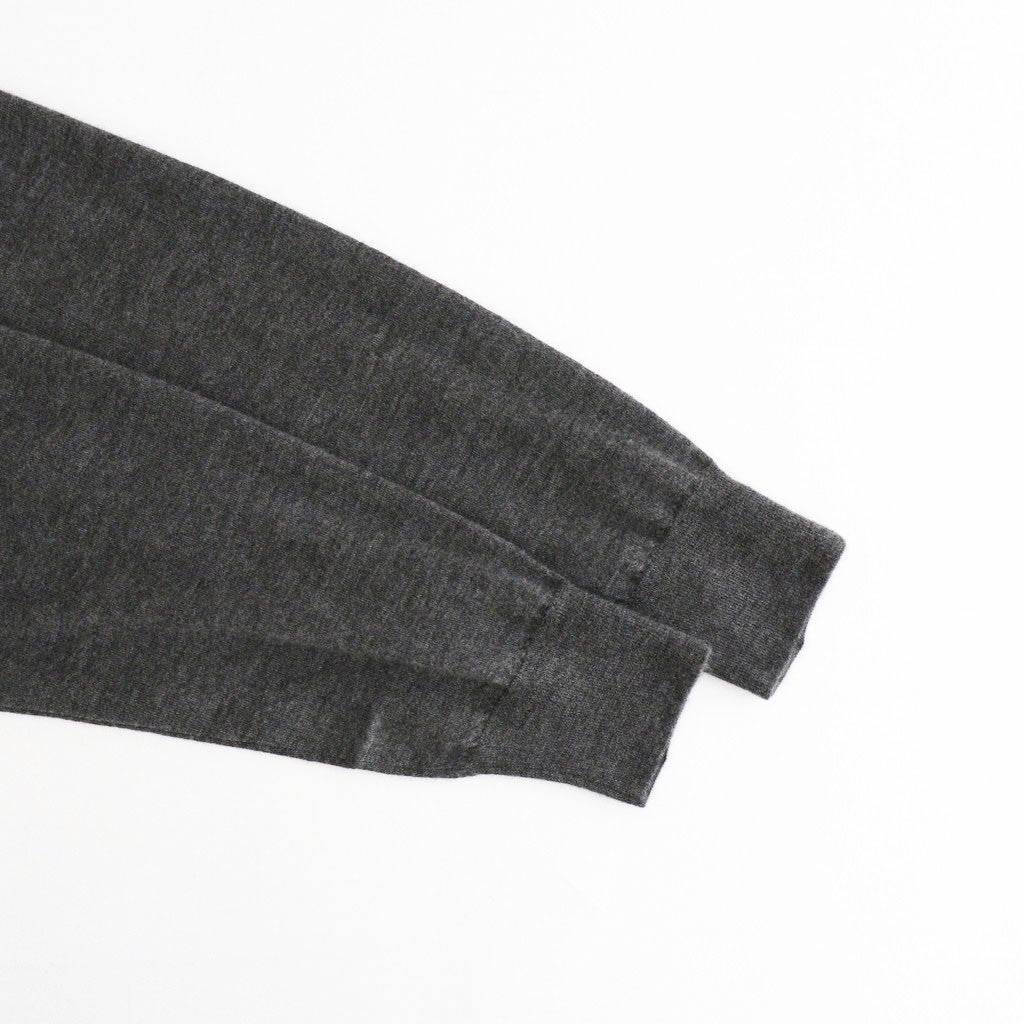 HIGH GAUGE SOFT CASHMERE KNIT P/O #CHARCOAL [A26AP01SM]