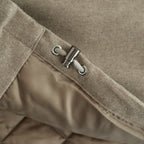 WOOL FULLING FLANNEL PADDED OVER BLOUSON #TOP BROWN [A25AB02CF]