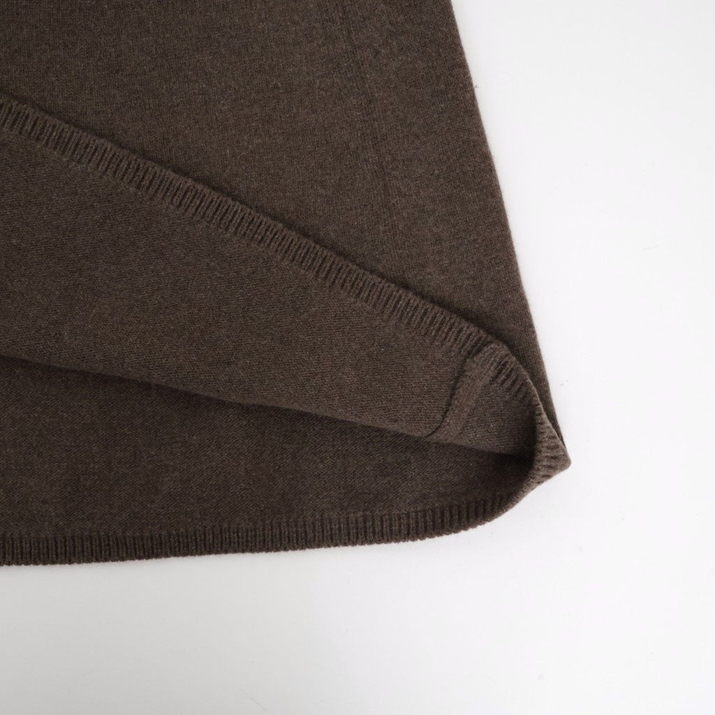 SUPER FINE WOOL KNIT SKIRT #TOP BROWN [A26AS06TJ]