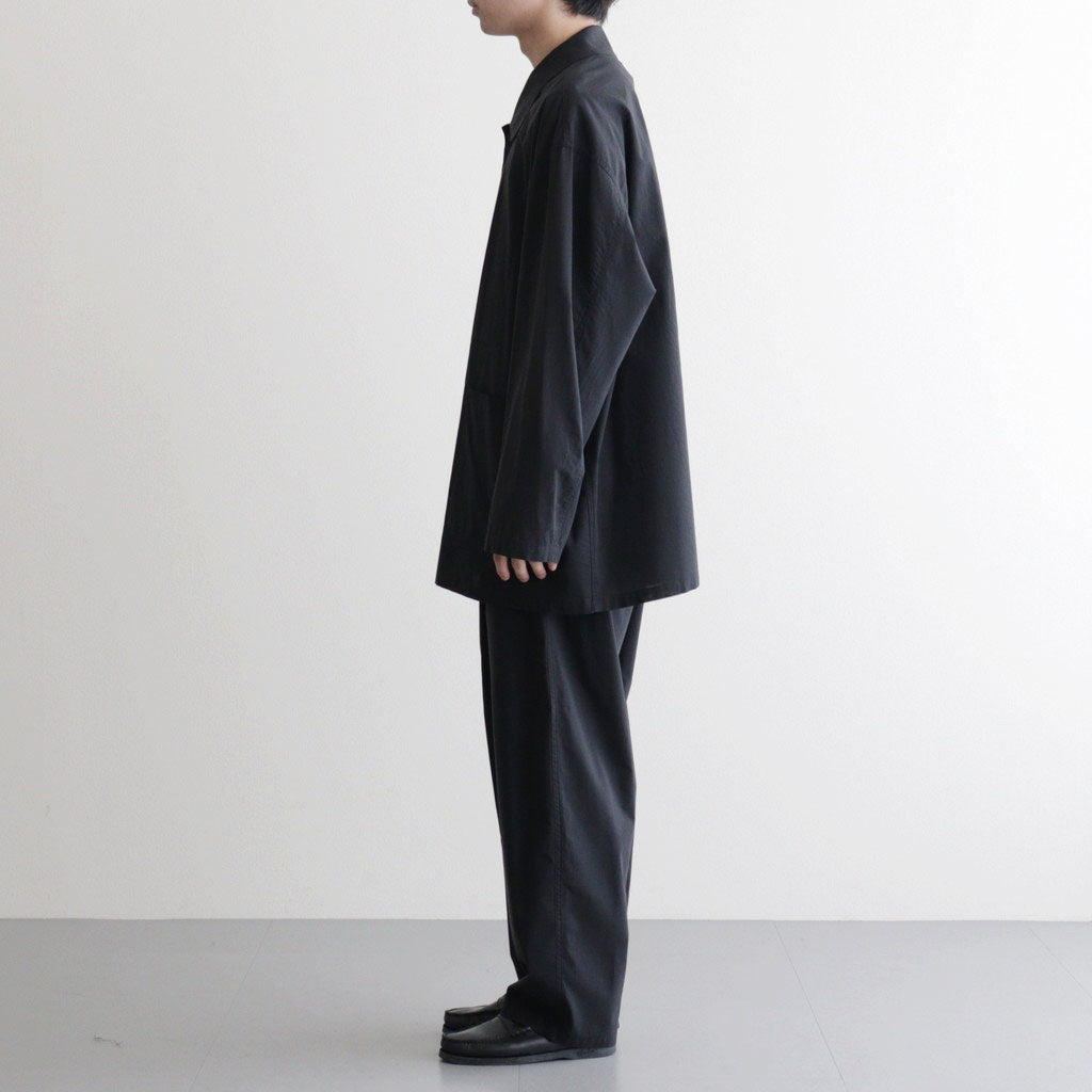 Cotton Wool Poplin Oversized Slacks #BLACK [GM261-40308]