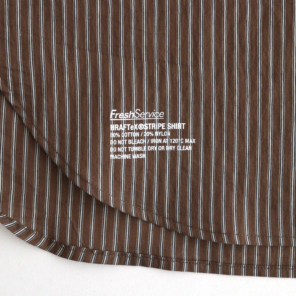 HRAFTeX S/S STRIPE SHIRT #BROWN STRIPE [FSC262-50008]