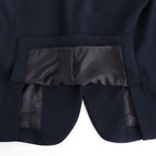 NNCJK｜アセテート&ポリエステルライトクレープダブルクロス ノーカラージャケット #NAVY [NK-NC905JK]